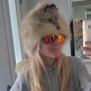 Vintage Coyote Fox Fur Trapper Hat Apres Ski